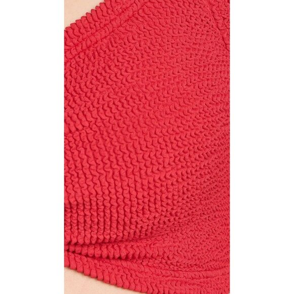 Hunza G Juno Bikini Top in Red One Size New Womens swimsuit - Picture 4 of 10